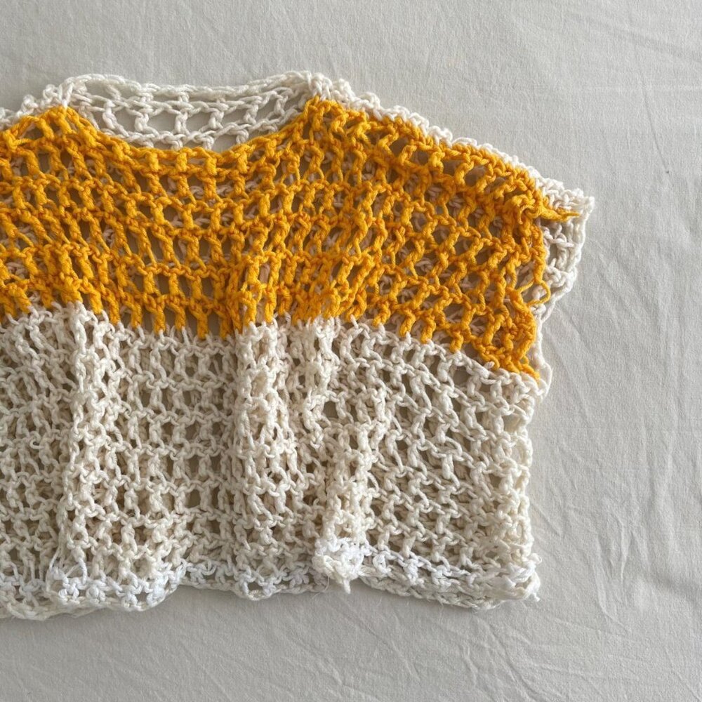 🌞🐚🪼Crochet Beachy Knit Top (S/M)🐚🌞🪼
